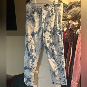 dELiA*s Blue and White Tie-Dye Jeans